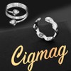 Cigmag 2PCS Copper Rings for Women - 99.99% Pure Copper
