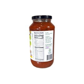Hidden Foods Slow Cooked Marinara Sauce with Natural Vegetables, 24 oz. Jar, Low Carb and Low Sodium, No Sugar Added, Thick and Delicious Flavor for Pasta, Pizza, and Recipes