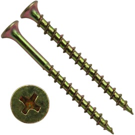 Drywall Screws: Yellow ZINC #7 x 2" (5 Pounds - APX. 408 Screws) COARSE Thread Drywall Screws (or sheetrock Screws) Gypsum Board, sheetrock, plasterboard. Use for All Purpose Wood Screws.