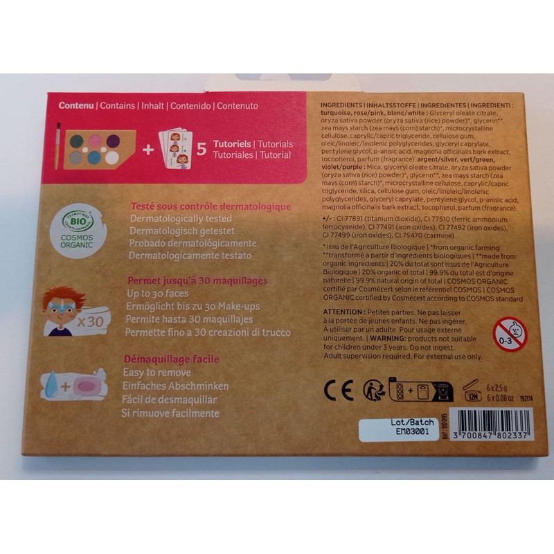 NAMAKI 6 Colours Magic Worlds Certified Natural Cosmetics Makeup Set