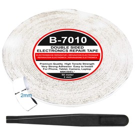 MMOBIEL 2 mm Double Sided Layer Strong Adhesive Tape 50 m Long Roll (White) for Smartphone Tablet Repair