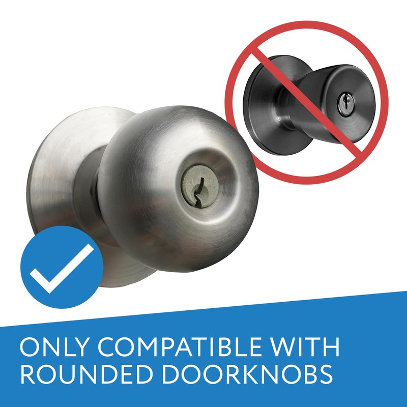 Impresa Door Knob Extension 2-Pack - Soft Black Rubber Compatible