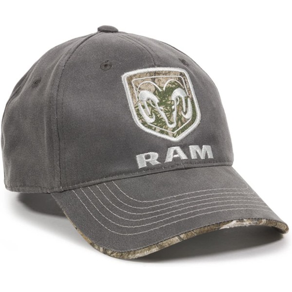 Outdoor Cap Dodge Ram Realtree Visor Edge Charcoal Camo Hunting Outdoor Hat