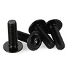 M8 x 16mm Flanged Button Head Socket Cap Screws, Black