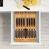 VaeFae In-Drawer Knife Block,Bamboo Knife Drawer Organizer Insert, Kitchen Knife