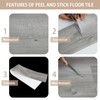 Peel and Stick Floor Tile, 10-Pack 15 Sq.Ft, Natural Grey