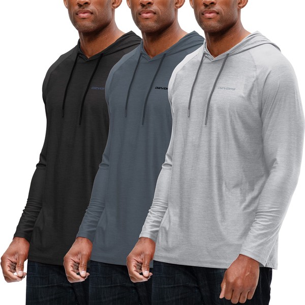 DEVOPS Men's 3 Pack Hoodie Long Sleeve Fishing Hiking Running