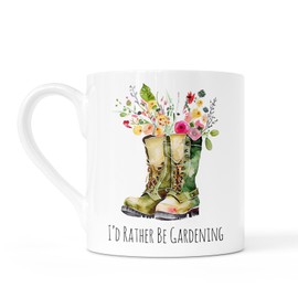 Noble & Page Bone China Gardening Mugs | Hand-Printed in The UK | Range of 4 Watercolour Floral Designs with Quotes – Gift for Garden Lovers