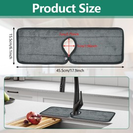 ADERTOS 2 PCS Faucet Mat Kitchen Sink Splash Guard Drying Sink Faucet Absorbent Mat Sink Splash Absorbent Pad Faucet Draining Pad Drying Mat Around Tap for Kitchen Bathroom Countertop Protect (Gray)