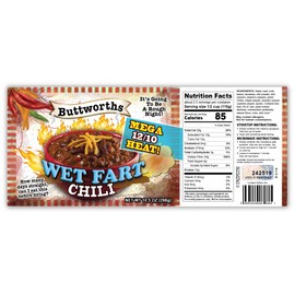 Funny Christmas Novelty Can Labels - Great Gag Gifts! - Xmas Stocking Stuffers, White Elephant Party, Secret Santa and More! Funny Joke Prank Party Favors, Decorations (Wet Fart Chili)