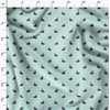Soimoi Green Cotton Cambric Fabric Black Duck Bird Print Fabric