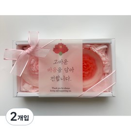 Florist Fresh Flower Scent Carnation Soap Pink + Coral, 180g, 2 Pieces / 꽃집 생화향 카네이션비누 핑크+코랄, 180g, 2개입
