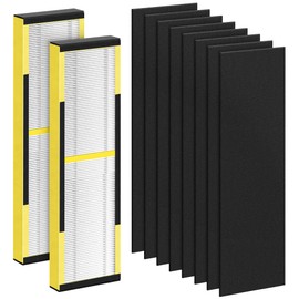 CHIVALZ FLT4825 Filter B Replacement for FLT4825 HEPA Replacement Filter, Compatible with Air Purifier AC4825 AC4300 AC4800 AC4900 AC4850, 2 Hepa Filters + 8 Carbon Filters, 2 Pack