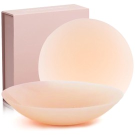 Cakes Grippy Seamless Covers, Sticky Adhesive Silicone Nipple Pasties, Reusable Pasty Nipple Covers for Women (Bright-13cm/5.12in)