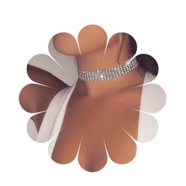 Inilbran Boho Tennis Chain Choker Necklace Wide Crystal Collar Necklace Chain Sparkling CZ Rhinestone Collar Choker Necklace Sparkling Full Rhinestone Clavicle Necklace Chain Jewellery for Women,