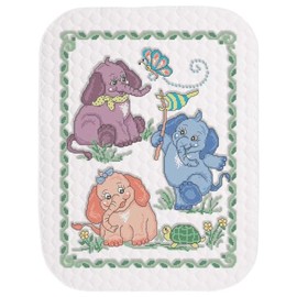 Herrschners Baby Elephant Quilt - Stamped Cross-Stitch