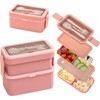 Echehi 2-Layer Lunch Box with Compartments for Adults and Children,