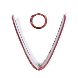 carpart2021 FOR 17-20 Alfa Romeo Giulia Base Ti Carbon Fiber V Shape Grille Cover trim US