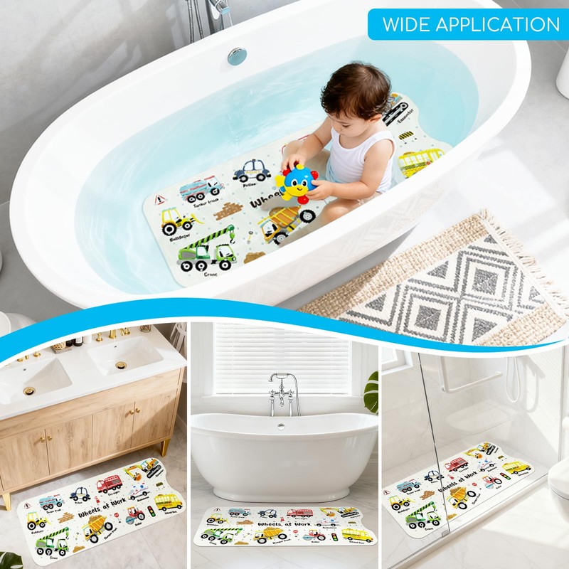 omedecal Baby Bath Mat for Tub, Non Slip Kids Bath