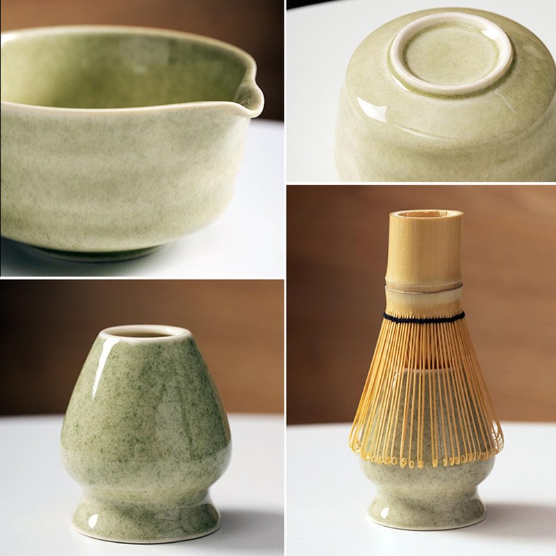 Matcha Whisk Set, 7 PCS Japanese Household Ceramic Matcha Kit