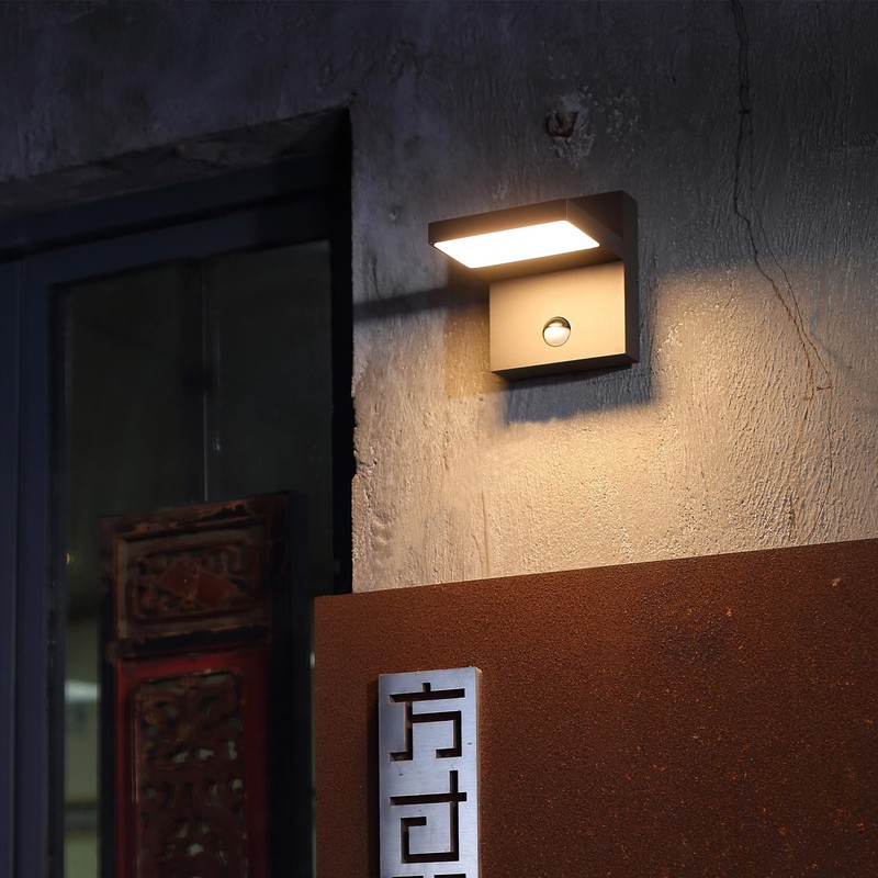 Lustrlach Outdoor Motion Sensor Wall Light for House LED Modern