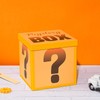 Mystery Gift Box with Lid, Fun Orange Question Mark Design,