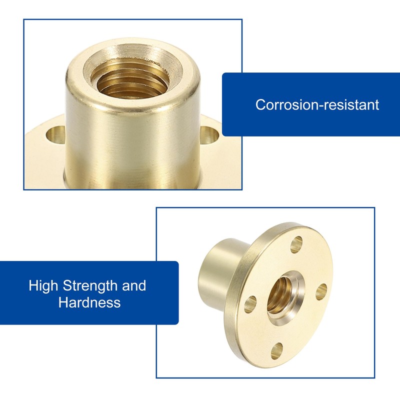 QUARKZMAN Tr10 x 2 Lead Screw Brass Nut, Trapezoidal Thread