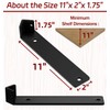 ISOKER Corner Shelf Bracket, 11 inch 3-Pack 1/5” Thick Carbon