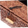 Mobestech Woven Tissue Box Cover Multifunctional Remote Control Organizer for