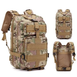 30L Mountaineering Outdoor Multifunctional Backpack 3 Days Tactical Backpack Military Tactical Backpack Assault Pack for Hiking Camping Trekking Hunting,CPcamouflage