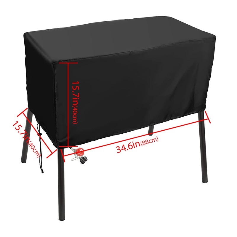Heavy-Duty Waterproof Patio Cover for 2-Burner Outdoor Cooking System, Camp