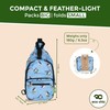 ECO CHIC Lightweight Foldable Crossbody Bag Recycled Plastic Shoulder Backpack