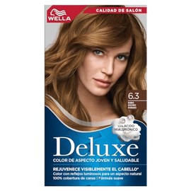 Wella Deluxe Tinte Permanente 6.3 Rubio Oscuro Dorado, 207 g