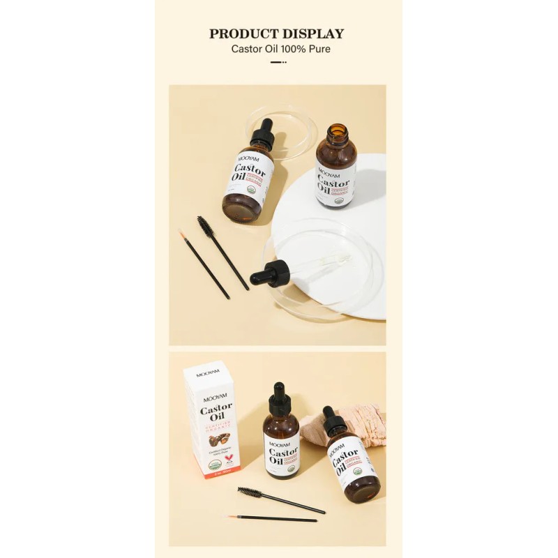 F Aceite De Ricino Orgánico: Crecimiento Del Cabello, Cejas