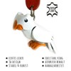 MONKIMAU Leather Keyring Parrot Bird