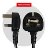 SPARES2GO Universal 2 Core Extra Long Mains Cable Lead Plug