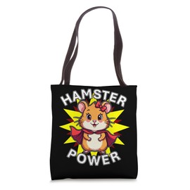 Cute Hamster Power Girl Furry Friend Superhero Star Tote Bag
