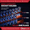Olsa Tools Aluminum Socket Organizer, 3pc Set - Orange Socket