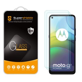 Supershieldz (2 Pack) Designed for Motorola Moto G9 Power Tempered Glass Screen Protector, Anti Scratch, Bubble Free