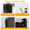 Peg Board, 4PCS Metal Pegboard, Heavy Duty Pegboard Wall Organizer
