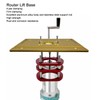 Router Lift Base Aluminum Alloy Stainless Steel 4 Jaw Clamping