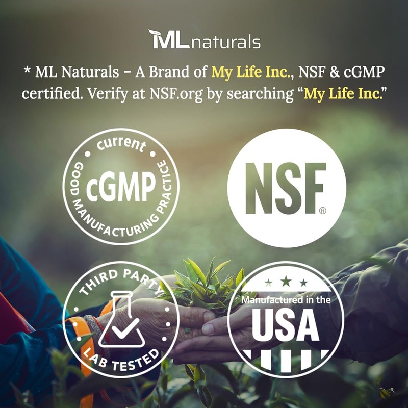 ML Naturals Standardized Propolis 1200 mg 180 Vegetable Capsules. Supports