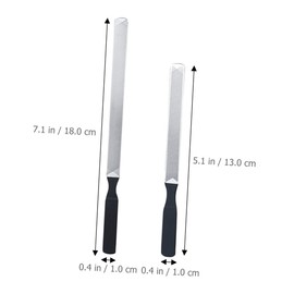 Baluue 2pcs Stainless Steel Nail File for Thick Nails Ergonomic Manicure Tools for Home and Salon and Portable Fingernail Files for Smooth Shaping and Safe
