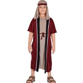 A2Z 4 Kids Boys Nativity Joseph Costume Xmas Outfit - Joseph Costume 12-14 Crimson