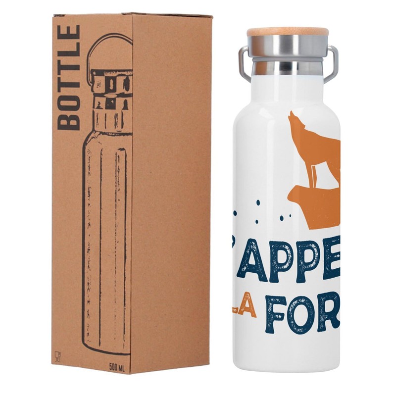 Edelstahlflasche Isolierte Thermosflasche - Der Appell des Waldes Nature Loup