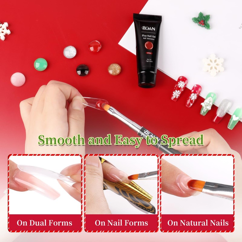 BQAN Poly Nail Gel Kit - 6 Shades Poly Gel