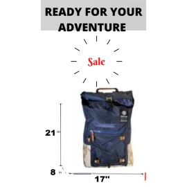 MODULAR Clearance Sale BLUE backpack High School Travel Laptop Rucksack Zipper Bag NEW