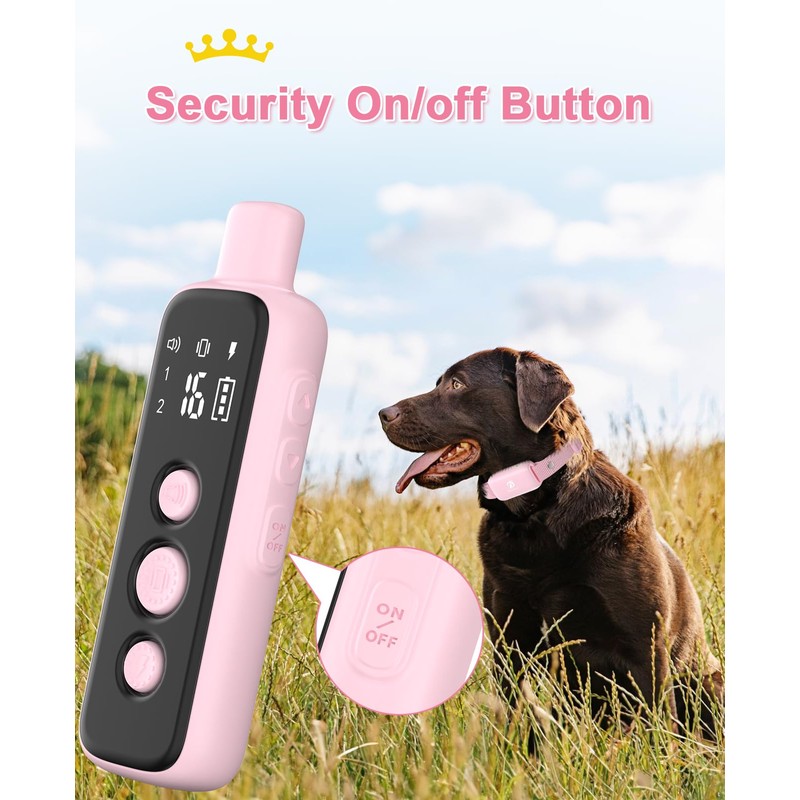 Bousnic Shock Collar for Dogs - Waterproof Rechargeable Dog Electric