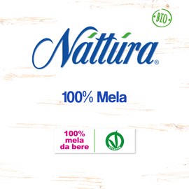 NATTURA Succo di Mela Bio, Succo di Frutta Senza Zucchero con 100% Mele Biologiche, Ricco di Antiossidanti, Vegan, 500 ml