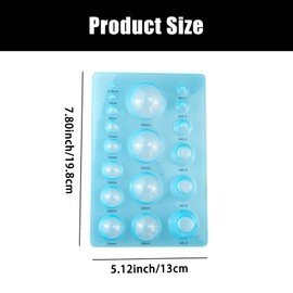 Set of 2 Blue and Pink 3-Row Paper Quilling Tools Half Ball Domes, Plastic Mini Quilling Molds for DIY Craft Projects with Convenient Roll Functionality